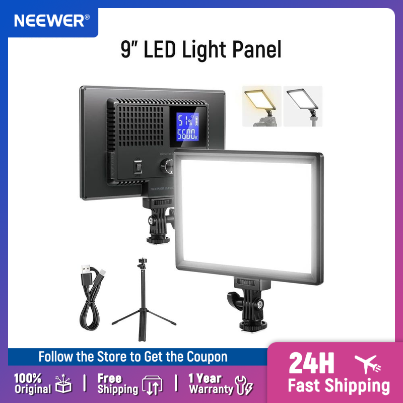 Photography Lighting Basics - แผงไฟ LED NEEWER Basics ขนาด 9