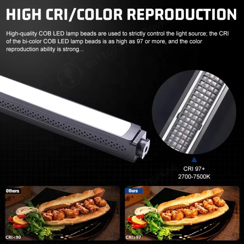 Photography Lighting Studio - ไฟสตูดิโอวิดีโอ LED แบบพกพา RGB 2700-7500K ปรับความสว่างได้