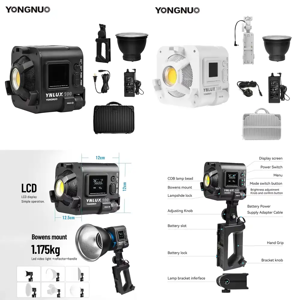 Photography Lighting Led - ไฟวิดีโอ LED แบบพกพา YONGNUO YNLUX100 100W