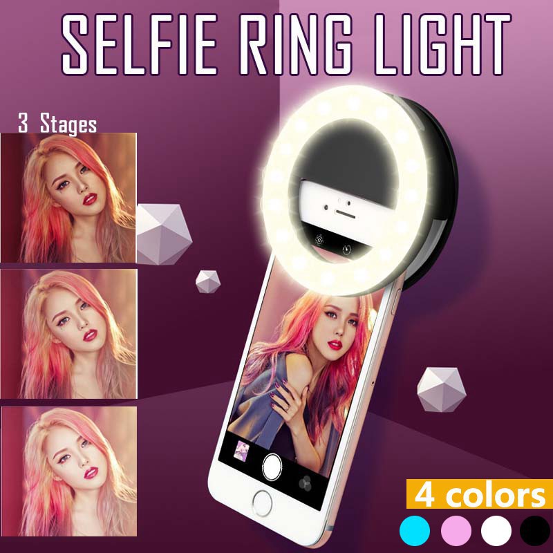 Photography Lighting Wand - LED Selfie แหวนแสง3ระดับโหมดปรับแสง USB ชาร์จเติมไฟ Selfie