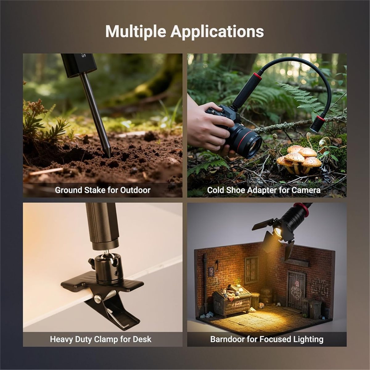 Photography Lighting Angles - M05K ไฟ LED สำหรับการถ่ายภาพมาโคร 4W มินิสปอตแลมป์