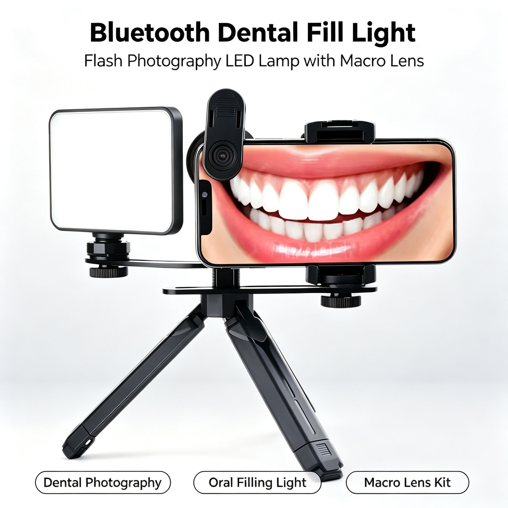 Photography Lighting Led - Lodden หลอดไฟเติมแสงสำหรับทันตกรรมแบบบลูทูธโคมไฟ LED สำหรับทันตแพทย์พร้อมเลนส์มาโคร