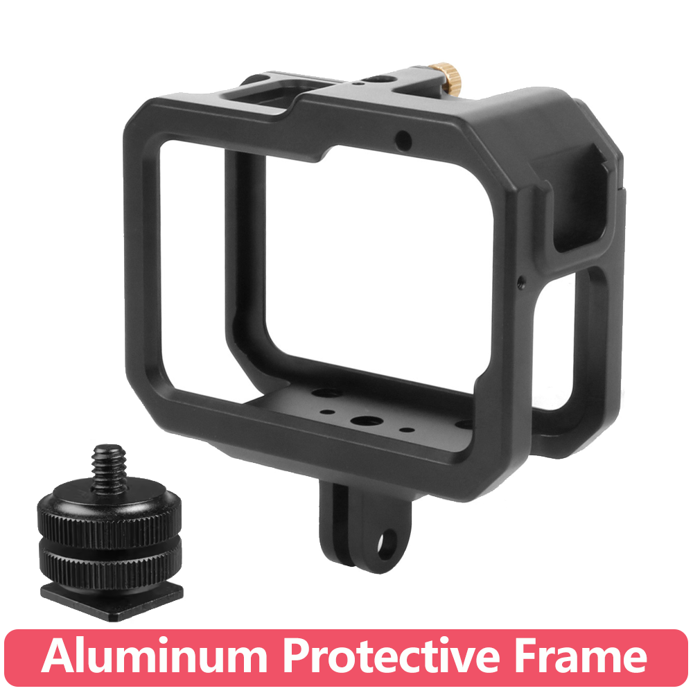 Gopro Action Camera Hero 13 Black - กรอบป้องกันอะลูมิเนียมอัลลอยด์พร้อมอะแดปเตอร์ฮอตชูสำหรับกล้องแอคชั่น GoPro Hero 13 12 11