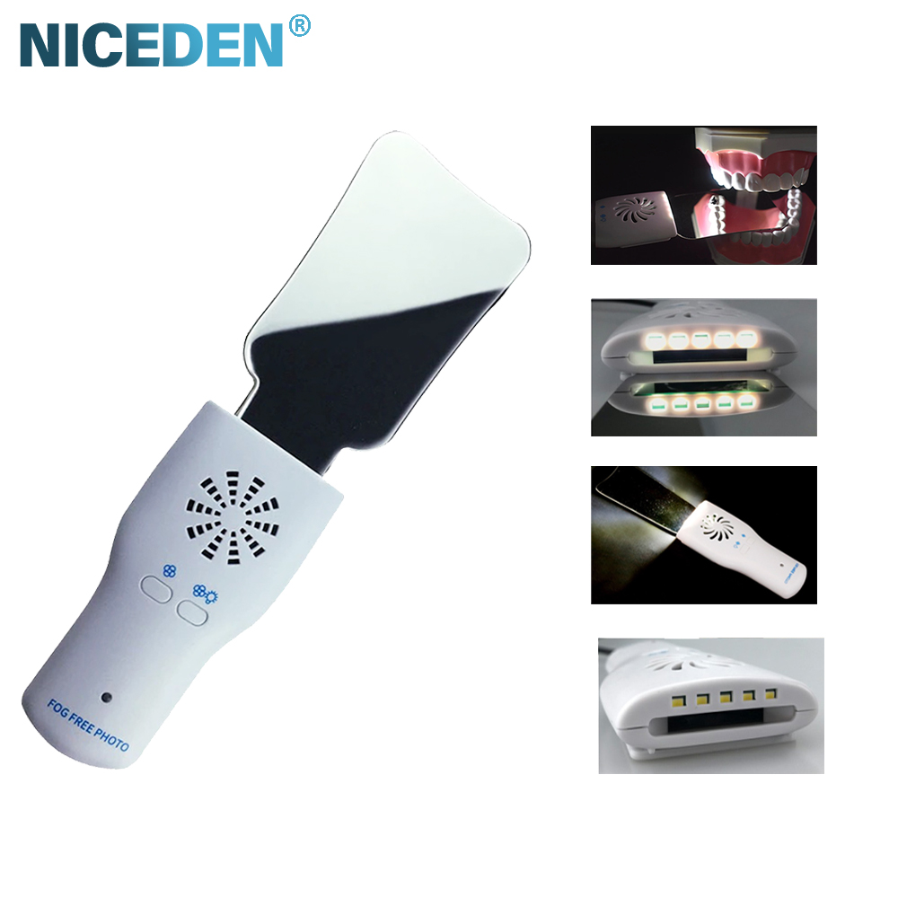 Photography Lighting Reflectors - ทันตกรรม Anti หมอกชุดกระจกจัดฟัน Reflector พร้อมไฟ LED