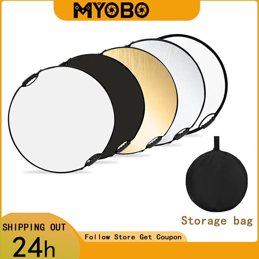 Photography Lighting Reflectors - แผ่นสะท้อนแสง MYOBO สำหรับถ่ายภาพ แบบพับได้ พร้อมกระเป๋าหิ้ว 5