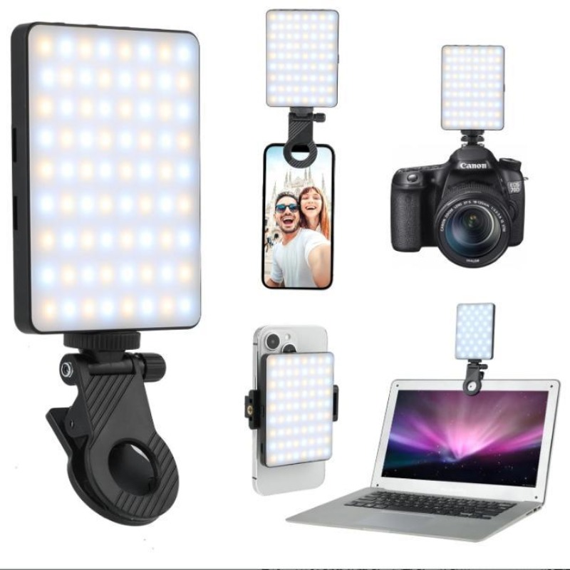 Photography Lighting Accessories - ไฟเซลฟี่ LED แบบชาร์จได้ 1 ชิ้น, ไฟปรับความสว่างได้