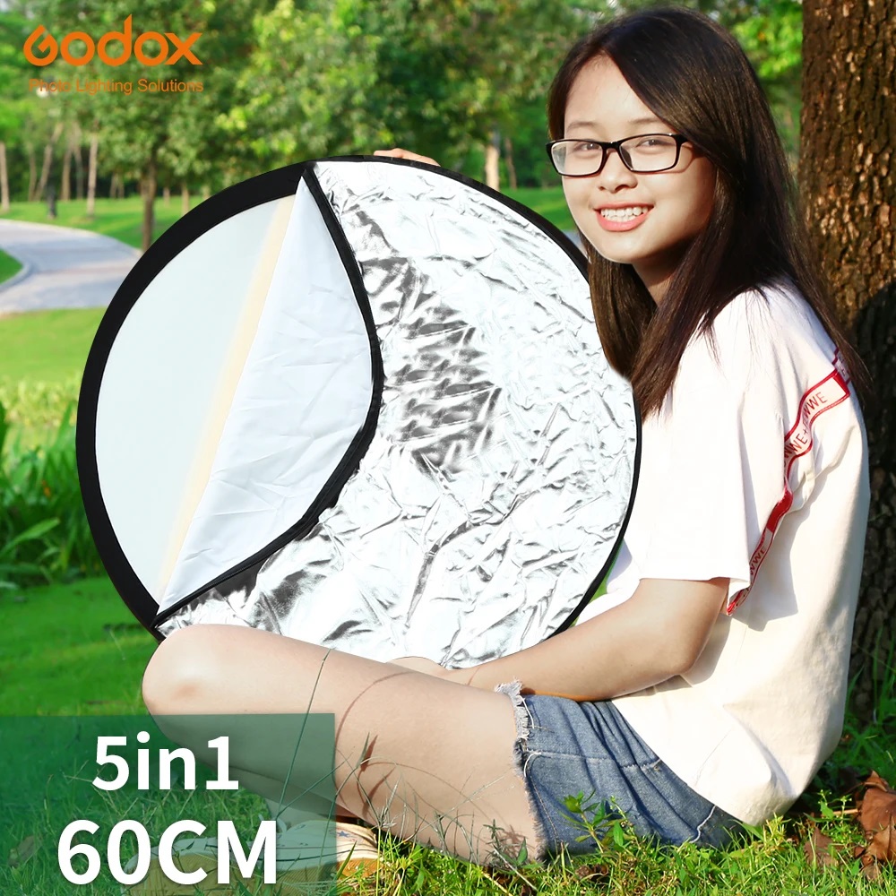 Photography Lighting Reflectors - GODOX แผ่นสะท้อนแสงทรงกลมขนาด5 in 1ขนาด24 