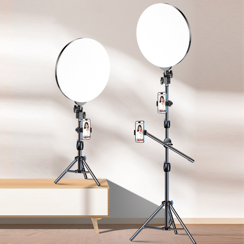 Photography Lighting Studio - ขาตั้งไฟ LED ขนาด 10 นิ้วสำหรับถ่ายภาพ พร้อมไฟวงแหวนเซลฟี่สำหรับสตูดิโอถ่ายภาพ