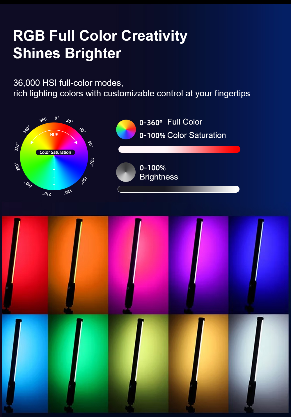 ไฟวิดีโอ LUXCEO P300 RGB Tube  - Photography Lighting Youtube บทวิจารณ์และราคา