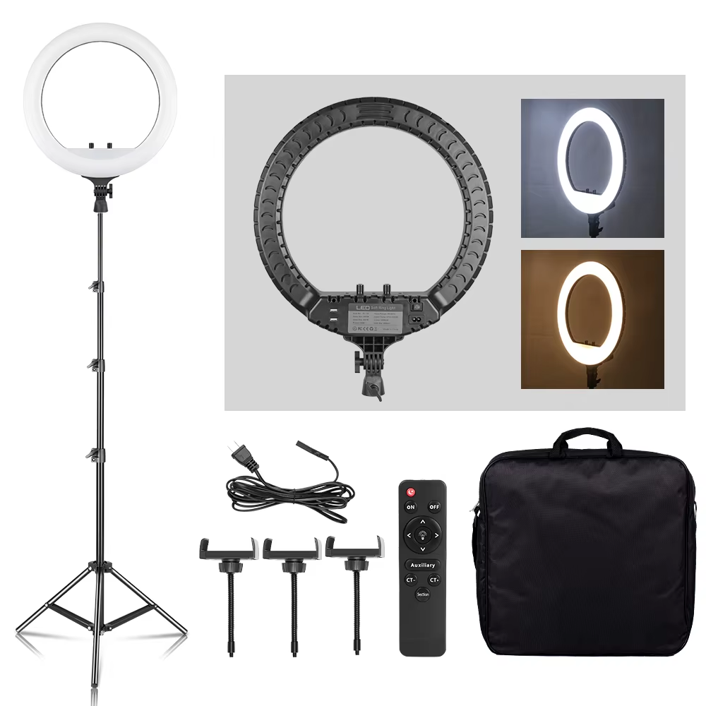 ไฟวงแหวน LED ขนาด 18 นิ้ว พร้อ - Photography Lighting Youtube บทวิจารณ์และราคา