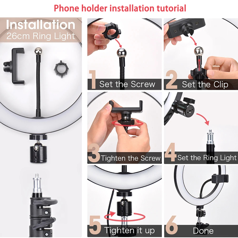 ไฟวงแหวนเซลฟี่ขนาด 16/26/33 ซม - Photography Lighting Wand บทวิจารณ์และราคา