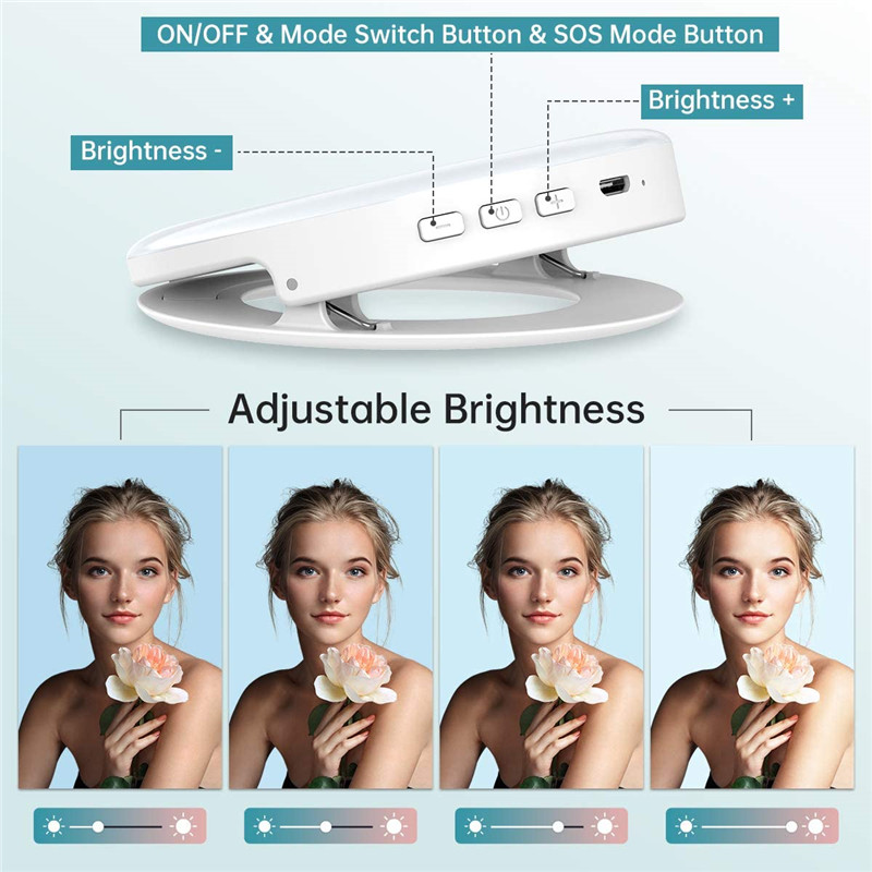 แบบพกพา LED คลิปแหวนแสง 40 LED - Photography Lighting Wand บทวิจารณ์และราคา