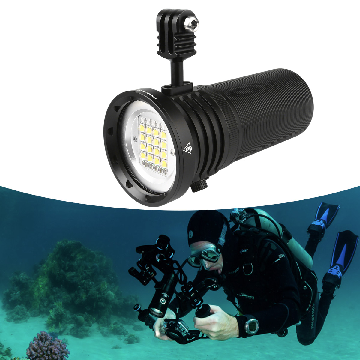 ไฟฉายดำน้ำแบบชาร์จไฟได้ W167 L - Photography Lighting Angles บทวิจารณ์และราคา