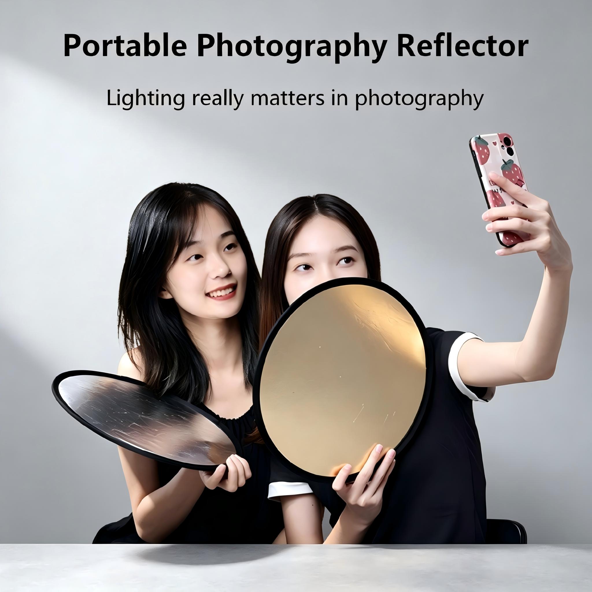 แผ่นสะท้อนแสงสองด้านทรงกลมขนาด - Photography Lighting Reflectors บทวิจารณ์และราคา