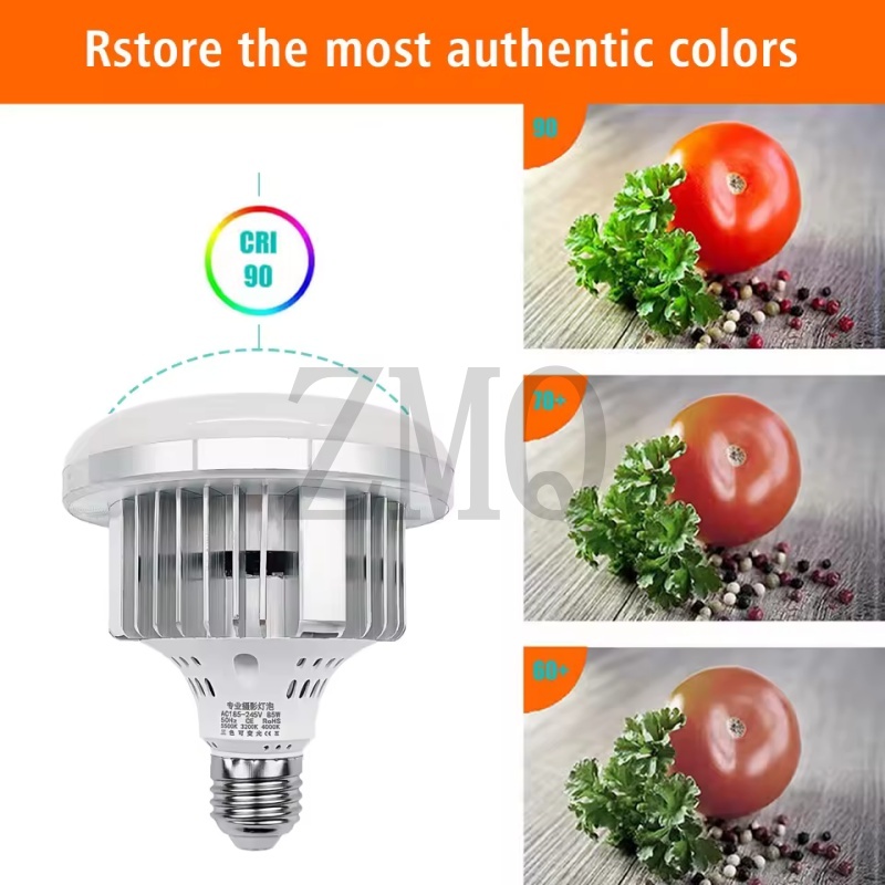 หลอดไฟ E27 85W 155W 3200K-5500 - Photography Lighting Led บทวิจารณ์และราคา