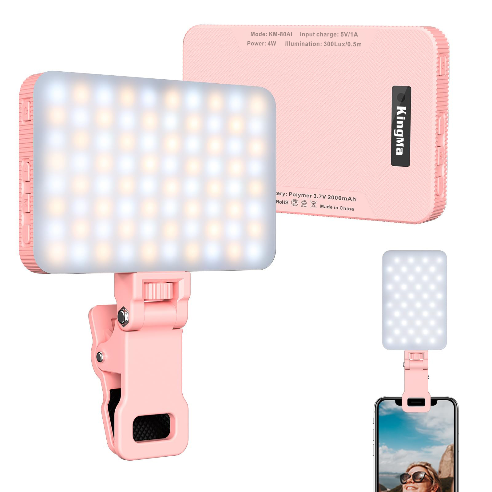 King Ma เซลฟี่แบบชาร์จไฟได้สีช - Photography Lighting Accessories บทวิจารณ์และราคา