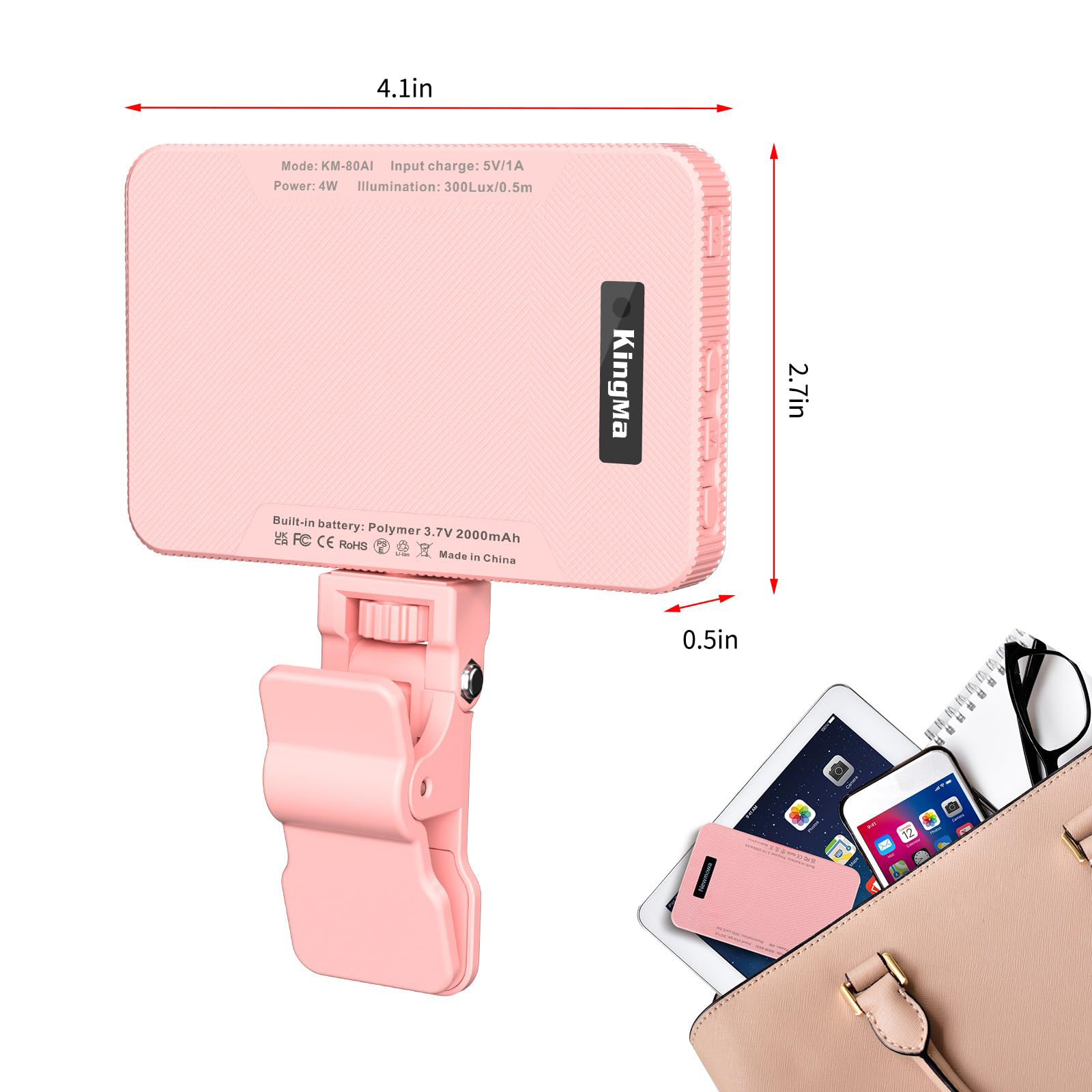 King Ma เซลฟี่แบบชาร์จไฟได้สีช - Photography Lighting Accessories บทวิจารณ์และราคา