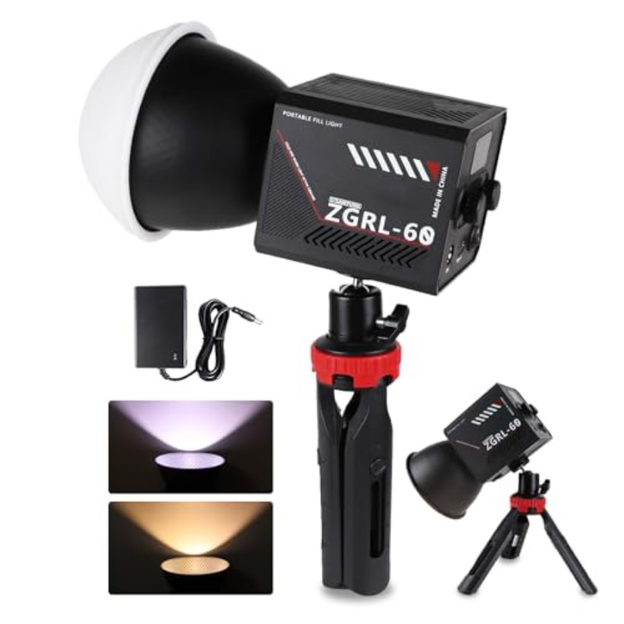 ไฟวิดีโอ LED COB 60W แบบพกพาพร - Photography Lighting Studio บทวิจารณ์และราคา