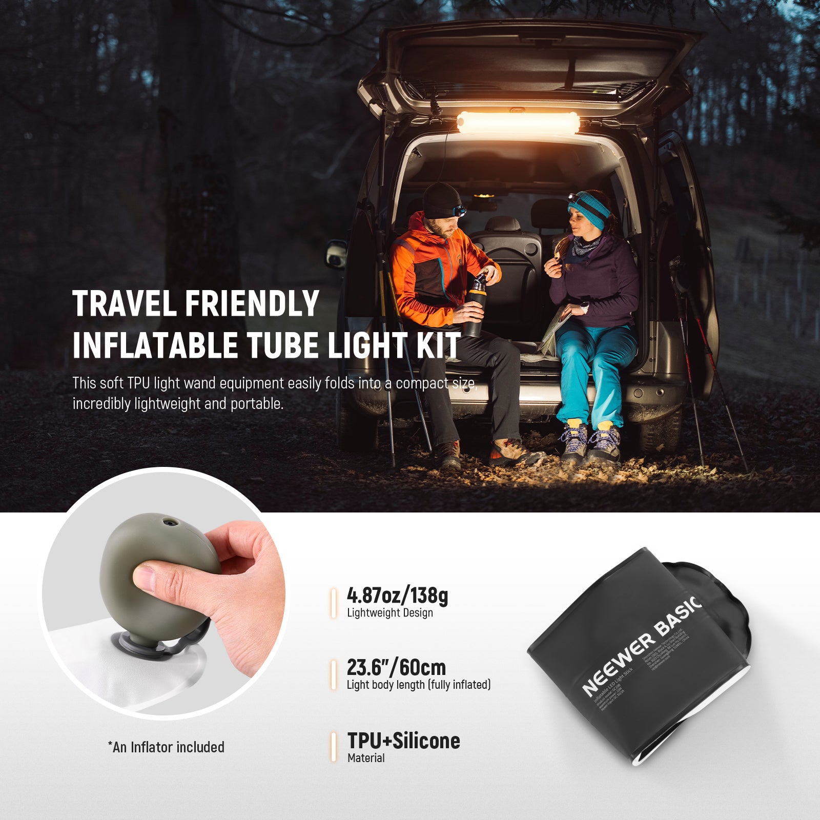 ไฟ LED พกพาแบบเป่าลม NEEWER BA - Photography Lighting Basics บทวิจารณ์และราคา