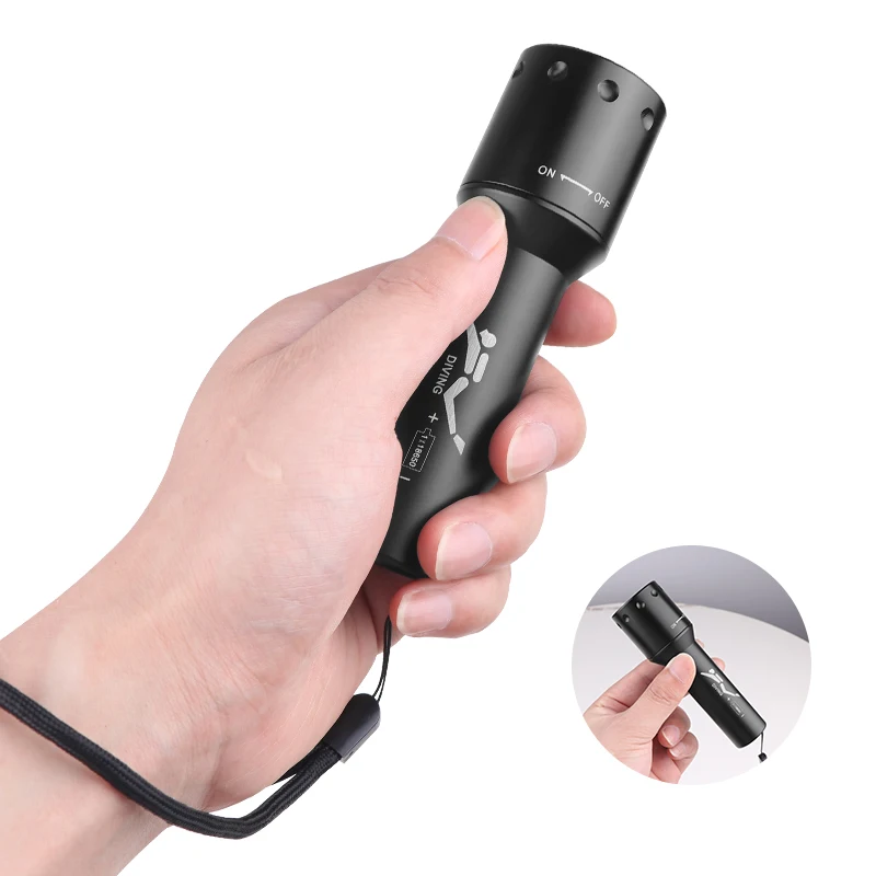 ไฟฉายดำน้ำ LED รุ่นใหม่ T6 ระย - Photography Lighting Led บทวิจารณ์และราคา