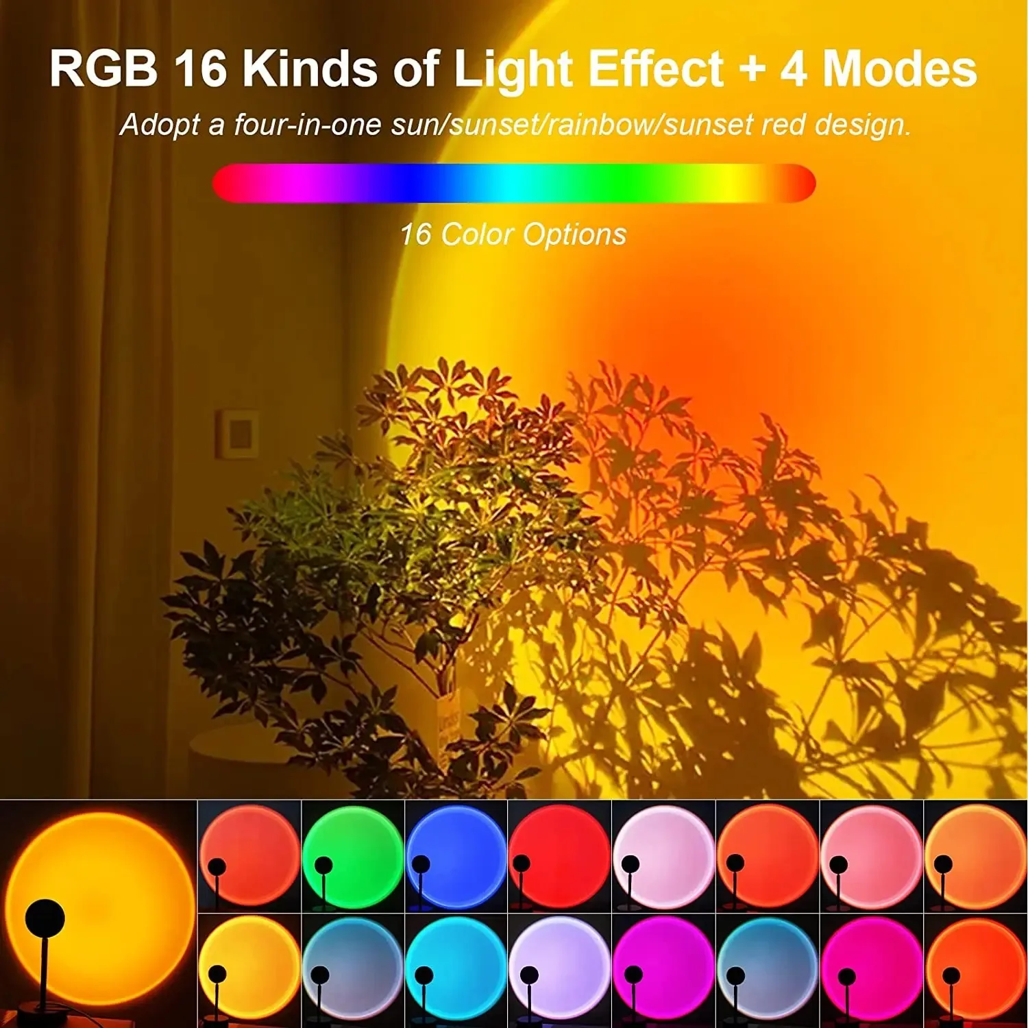 โคมไฟพระอาทิตย์ตก 16 สี, แสงอา - Photography Lighting Mood บทวิจารณ์และราคา